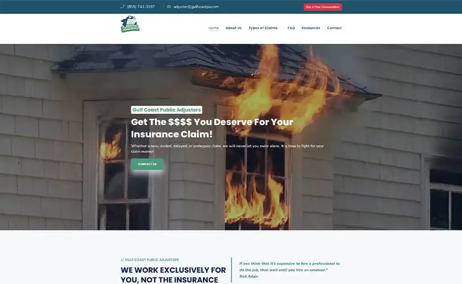 Gulf Coast Public Adjusters Website