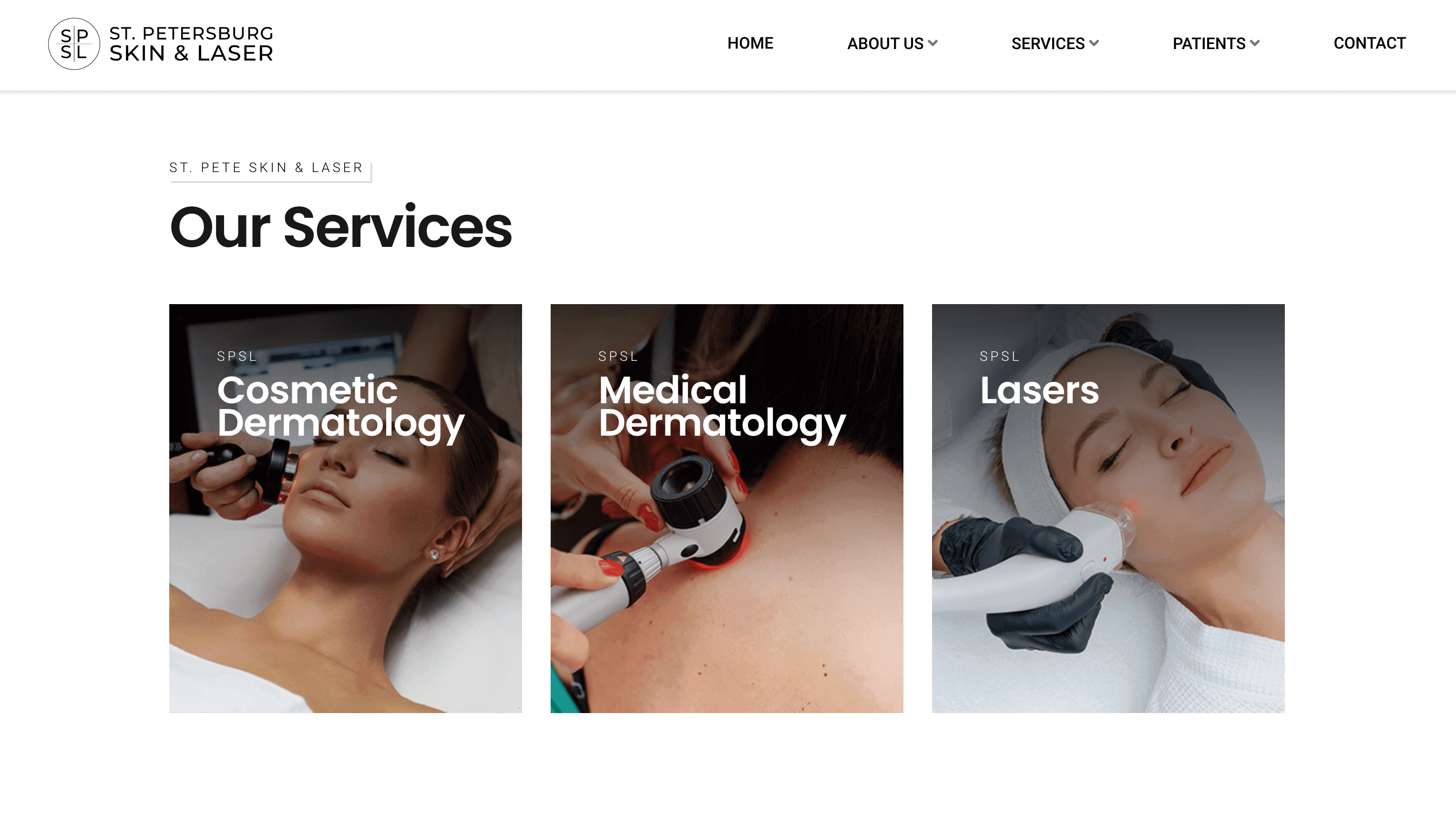 St. Petersburg Skin & Laser Website - Desktop Version